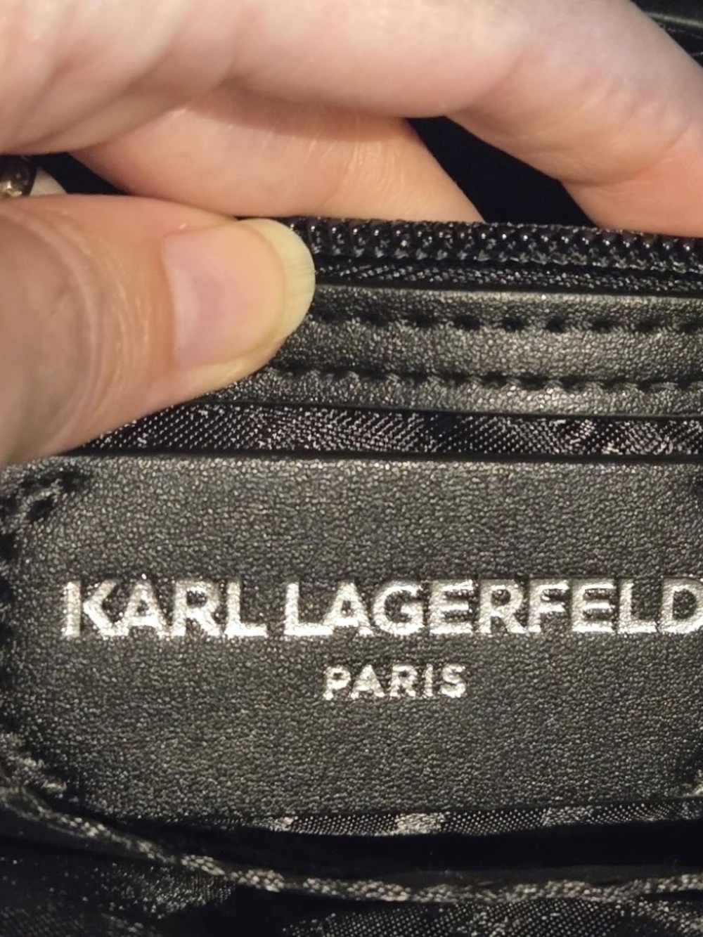 Karl Lagerfeld Black Mini Backpack with Character Patch - Picture 4 of 8